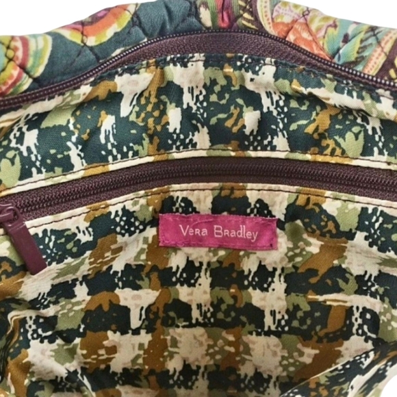 Vera Bradley Iconic Triple Zip Hipster Heirloom Paisley Crossbody Bag - Picture 13 of 16